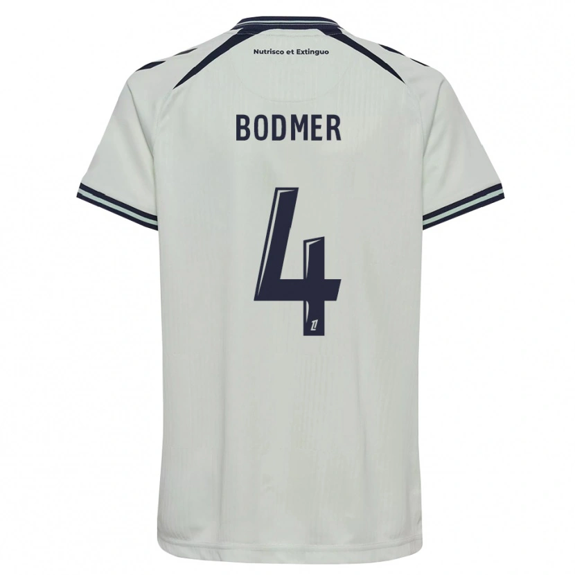 Danxen Mænd Mathéo Bodmer #4 Midnatsblå Hvid Udebane Spillertrøjer 2026/27 Trøje T-Shirt