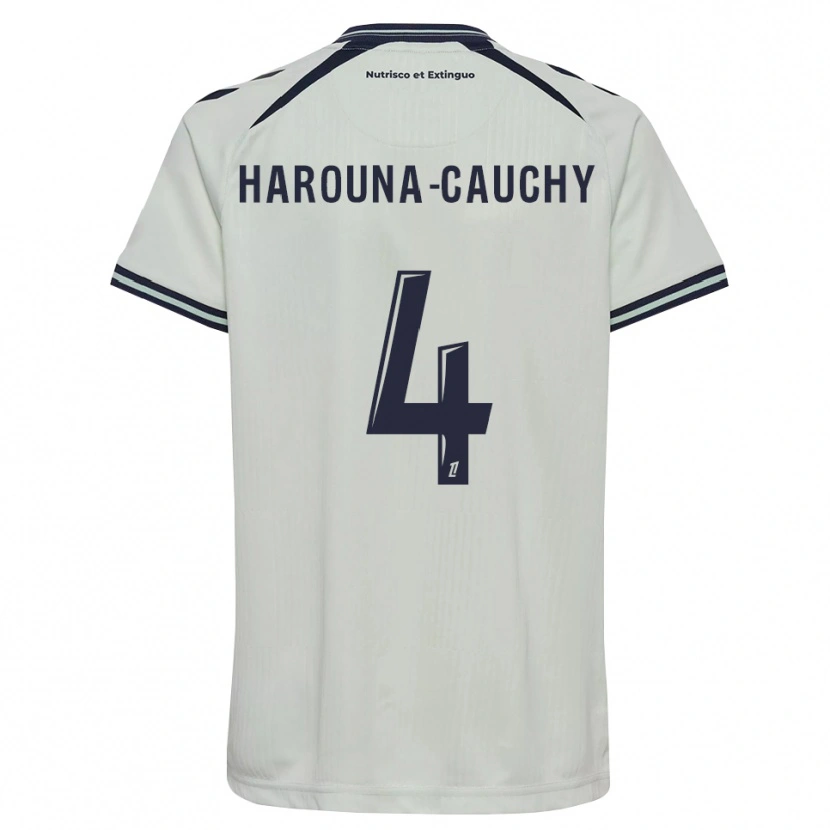 Danxen Mænd Yllian Harouna-Cauchy #4 Midnatsblå Hvid Udebane Spillertrøjer 2026/27 Trøje T-Shirt