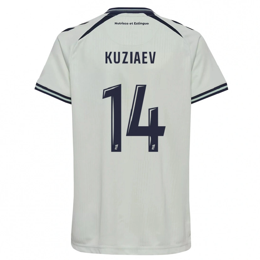 Danxen Mænd Daler Kuzyaev #14 Midnatsblå Hvid Udebane Spillertrøjer 2026/27 Trøje T-Shirt