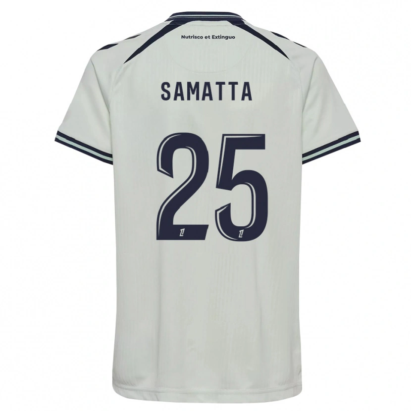 Danxen Mænd Mbwana Samatta #25 Midnatsblå Hvid Udebane Spillertrøjer 2026/27 Trøje T-Shirt