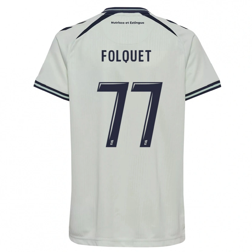 Danxen Mænd Magnaba Folquet #77 Midnatsblå Hvid Udebane Spillertrøjer 2026/27 Trøje T-Shirt