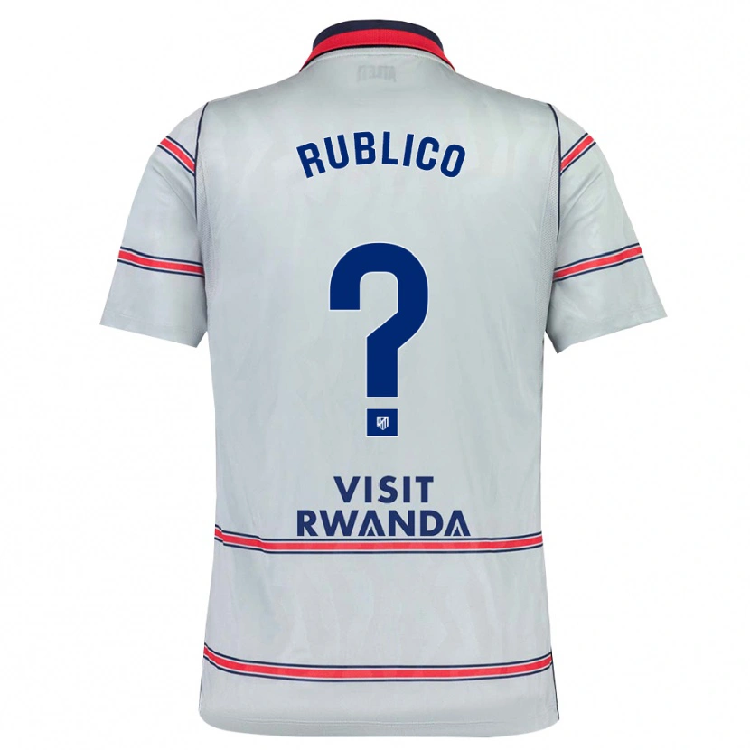 Danxen Mænd Santi Rublico #0 Grå Rød Marineblå Tredje Sæt Spillertrøjer 2026/27 Trøje T-Shirt