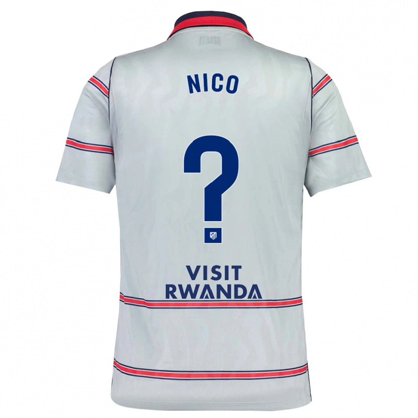 Danxen Mænd Nico Fernández #0 Grå Rød Marineblå Tredje Sæt Spillertrøjer 2026/27 Trøje T-Shirt