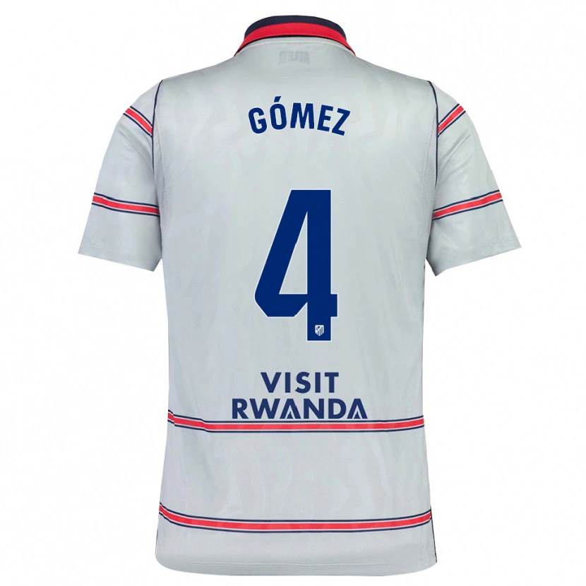 Danxen Mænd Mariano Gómez #4 Grå Rød Marineblå Tredje Sæt Spillertrøjer 2026/27 Trøje T-Shirt