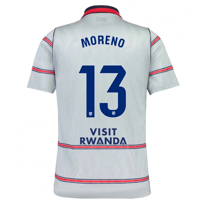 Danxen Mænd Álvaro Moreno #13 Grå Rød Marineblå Tredje Sæt Spillertrøjer 2026/27 Trøje T-Shirt