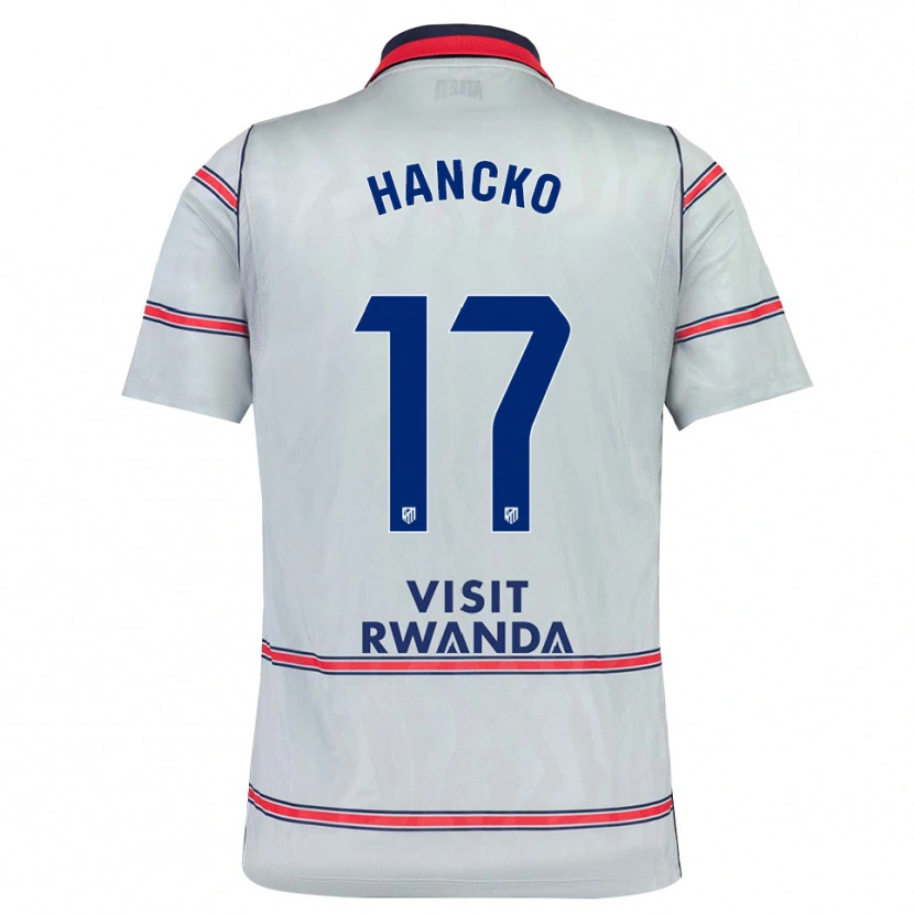 Danxen Mænd Dávid Hancko #17 Grå Rød Marineblå Tredje Sæt Spillertrøjer 2026/27 Trøje T-Shirt