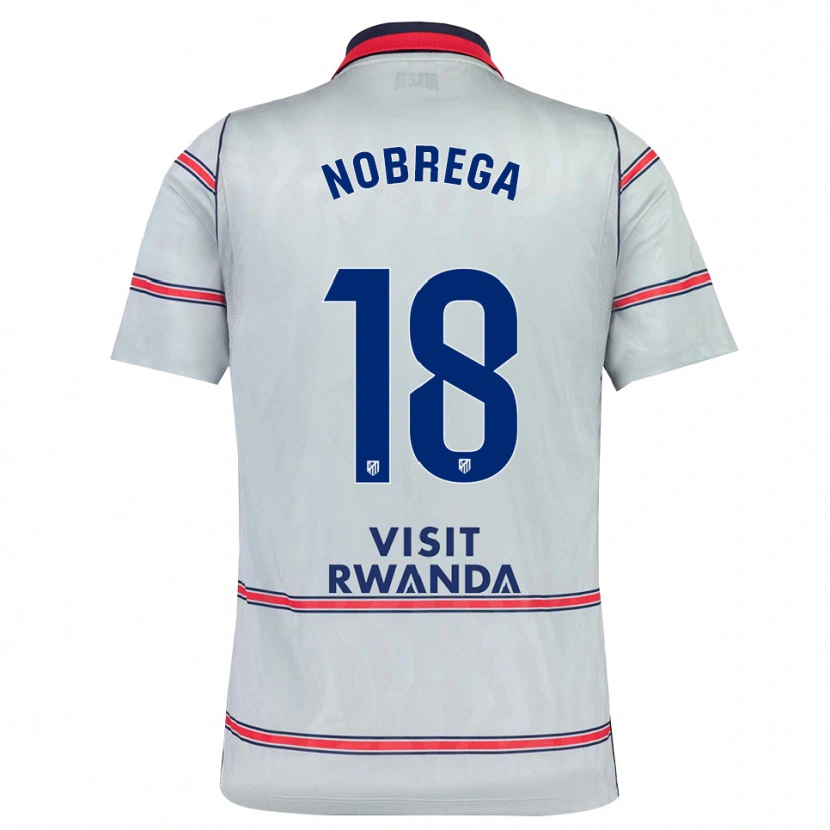 Danxen Mænd Abraham Nobrega #18 Grå Rød Marineblå Tredje Sæt Spillertrøjer 2026/27 Trøje T-Shirt