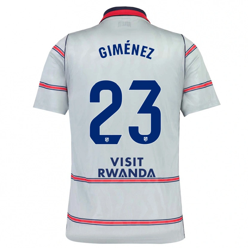 Danxen Mænd Carlos Giménez #23 Grå Rød Marineblå Tredje Sæt Spillertrøjer 2026/27 Trøje T-Shirt