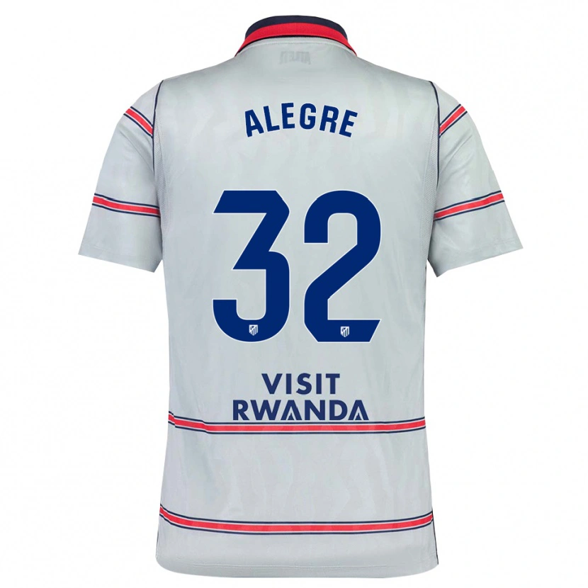 Danxen Mænd Juan Alegre #32 Grå Rød Marineblå Tredje Sæt Spillertrøjer 2026/27 Trøje T-Shirt