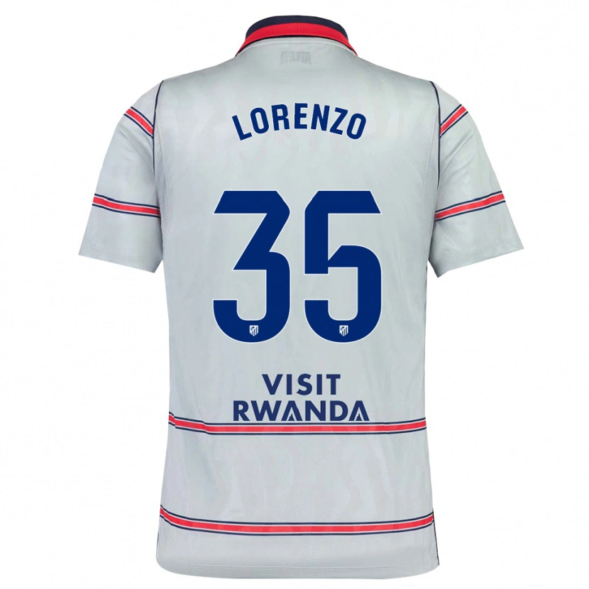 Danxen Mænd Diego Lorenzo #35 Grå Rød Marineblå Tredje Sæt Spillertrøjer 2026/27 Trøje T-Shirt