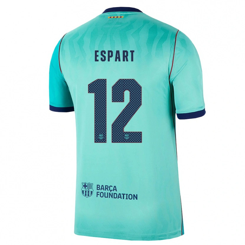 Danxen Mænd Xavi Espart #12 Aqua Mørk Turkis Kongeblå Tredje Sæt Spillertrøjer 2026/27 Trøje T-Shirt