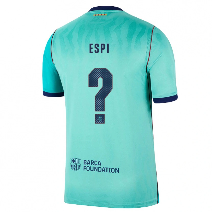 Danxen Mænd Pau Espi #0 Aqua Mørk Turkis Kongeblå Tredje Sæt Spillertrøjer 2026/27 Trøje T-Shirt