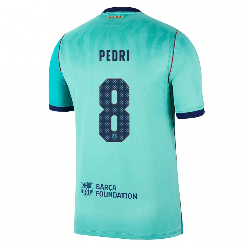 Danxen Mænd Pedro González López #8 Aqua Mørk Turkis Kongeblå Tredje Sæt Spillertrøjer 2026/27 Trøje T-Shirt