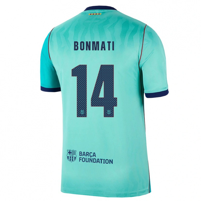 Danxen Mænd Aitana Bonmati #14 Aqua Mørk Turkis Kongeblå Tredje Sæt Spillertrøjer 2026/27 Trøje T-Shirt
