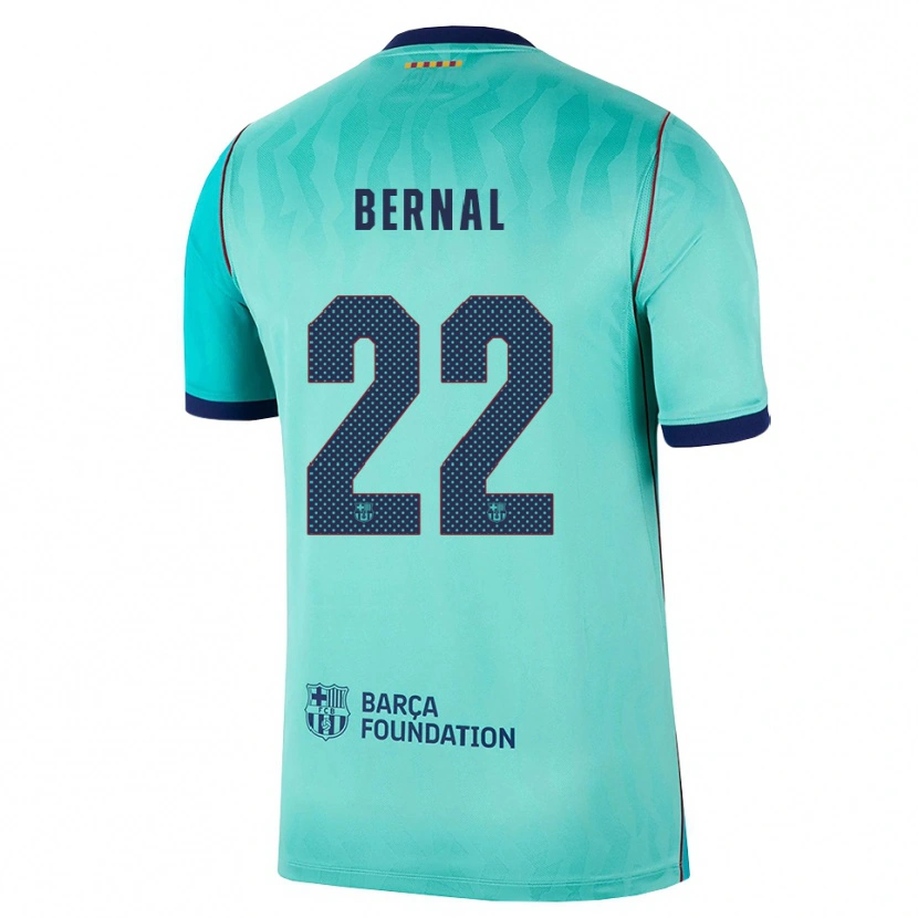 Danxen Mænd Marc Bernal #22 Aqua Mørk Turkis Kongeblå Tredje Sæt Spillertrøjer 2026/27 Trøje T-Shirt
