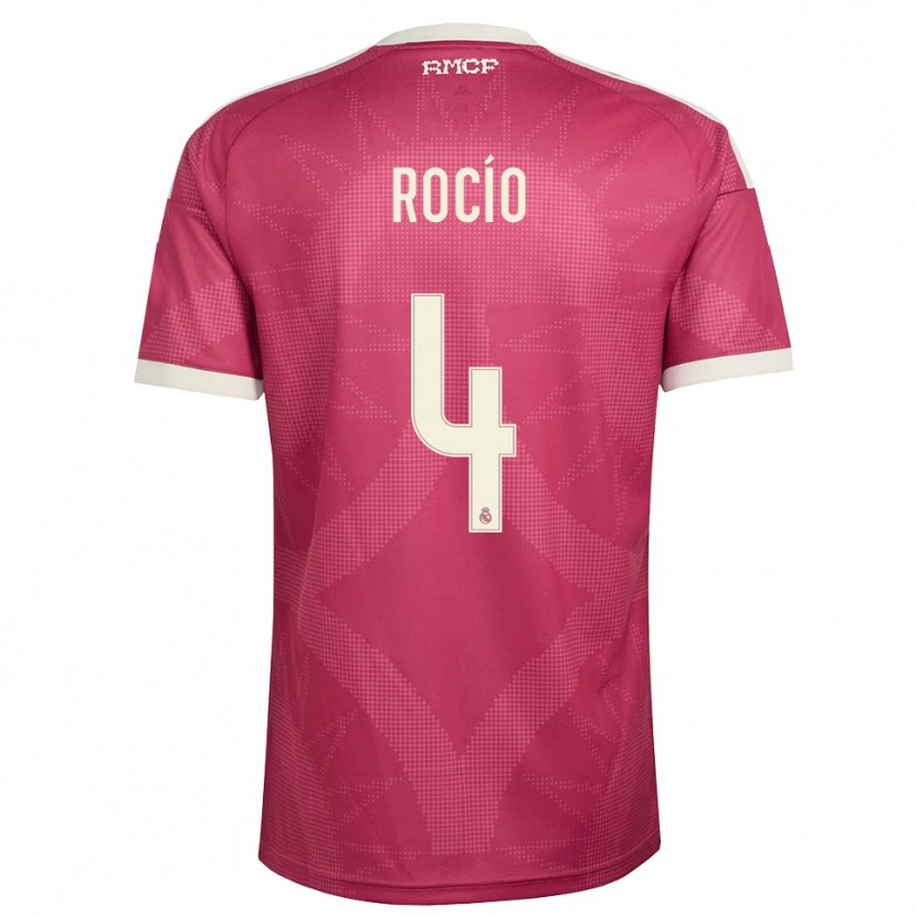 Danxen Mænd Rocío Gálvez #4 Bleg Violet Rød Hvid Tredje Sæt Spillertrøjer 2026/27 Trøje T-Shirt