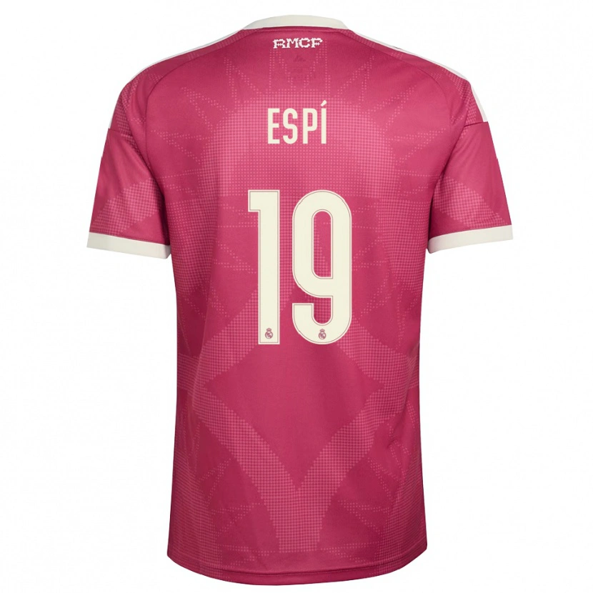 Danxen Mænd Carlos Espí #19 Bleg Violet Rød Hvid Tredje Sæt Spillertrøjer 2026/27 Trøje T-Shirt