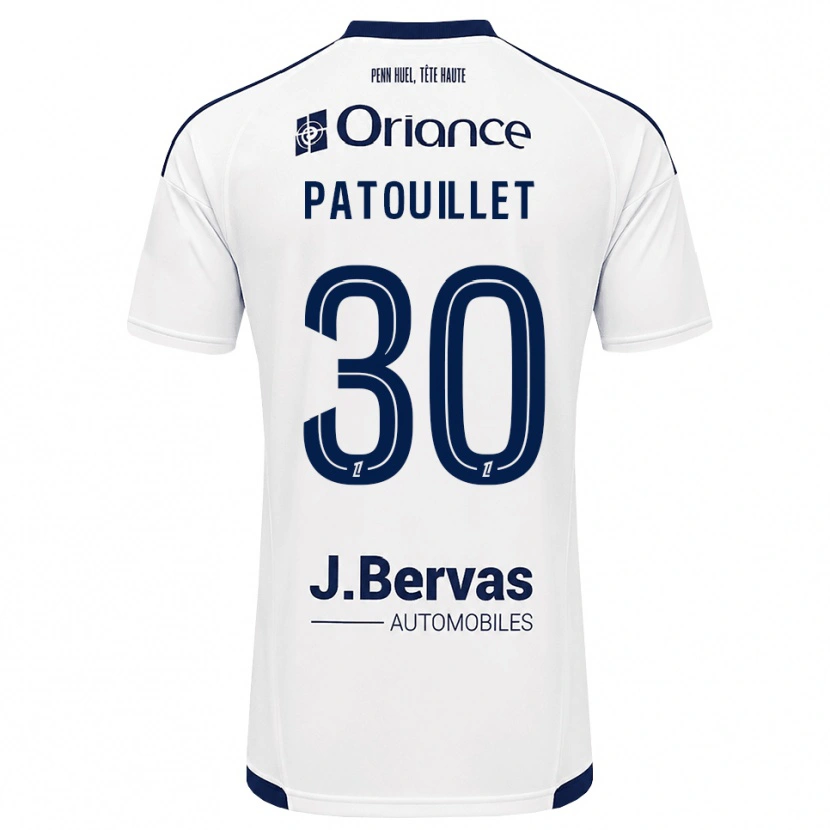 Danxen Mænd Mathieu Patouillet #30 Marinehvid Udebane Spillertrøjer 2026/27 Trøje T-Shirt