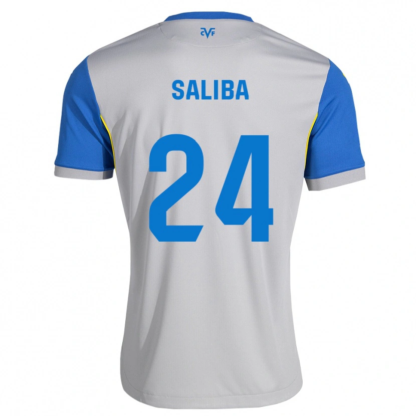 Danxen Kvinder Nathan-Dylan Saliba #24 Dodgerblå Grå Udebane Spillertrøjer 2026/27 Trøje T-Shirt