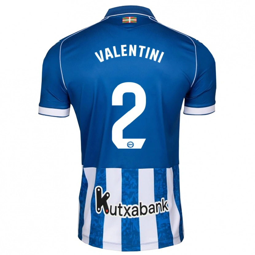 Danxen Kvinder Nicolás Valentini #2 Blå Hvid Sort Hjemmebane Spillertrøjer 2026/27 Trøje T-Shirt