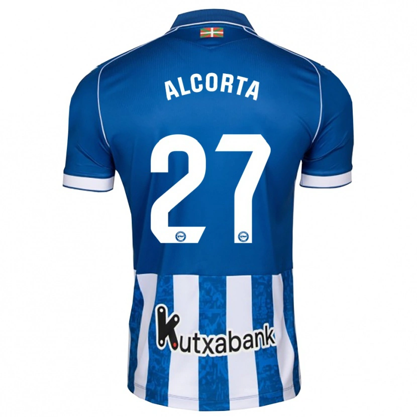 Danxen Kvinder Alaitz Alcorta #27 Blå Hvid Sort Hjemmebane Spillertrøjer 2026/27 Trøje T-Shirt