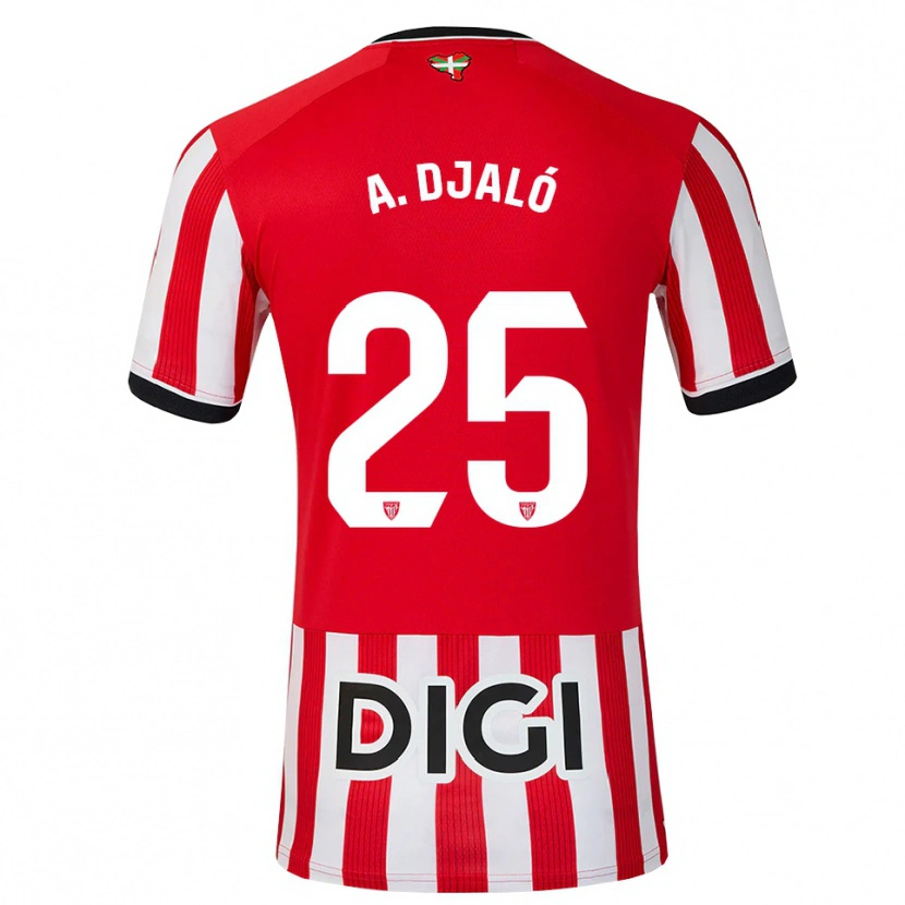 Danxen Kvinder Álvaro Djaló #25 Rød Sort Hvid Hjemmebane Spillertrøjer 2026/27 Trøje T-Shirt