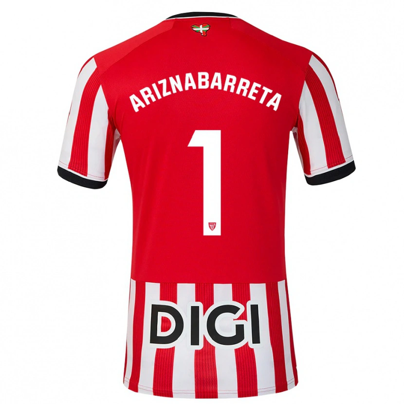 Danxen Kvinder Oier Ariznabarreta #1 Rød Sort Hvid Hjemmebane Spillertrøjer 2026/27 Trøje T-Shirt