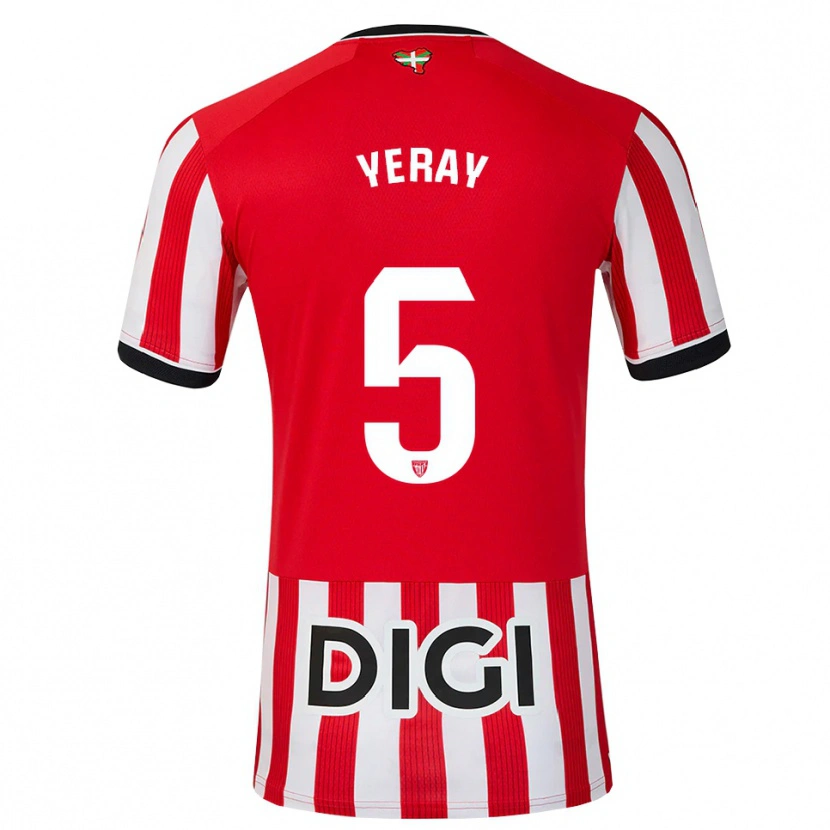 Danxen Kvinder Yeray Álvarez #5 Rød Sort Hvid Hjemmebane Spillertrøjer 2026/27 Trøje T-Shirt