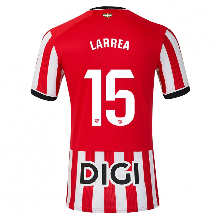 Danxen Kvinder Beñat Larrea #15 Rød Sort Hvid Hjemmebane Spillertrøjer 2026/27 Trøje T-Shirt