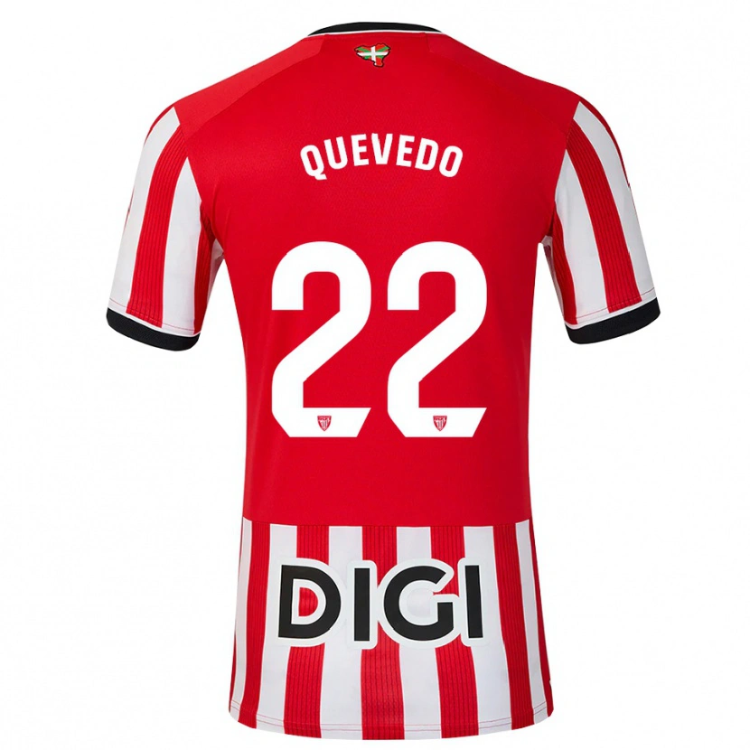 Danxen Kvinder Ugaitz Quevedo #22 Rød Sort Hvid Hjemmebane Spillertrøjer 2026/27 Trøje T-Shirt