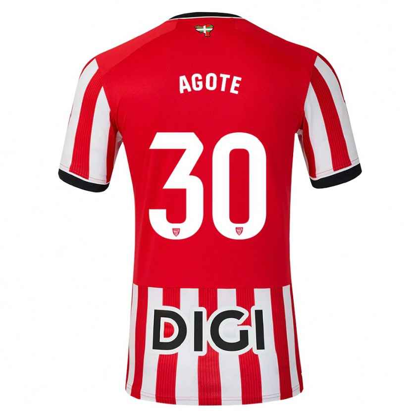 Danxen Kvinder Daniela Agote Aguirre #30 Rød Sort Hvid Hjemmebane Spillertrøjer 2026/27 Trøje T-Shirt