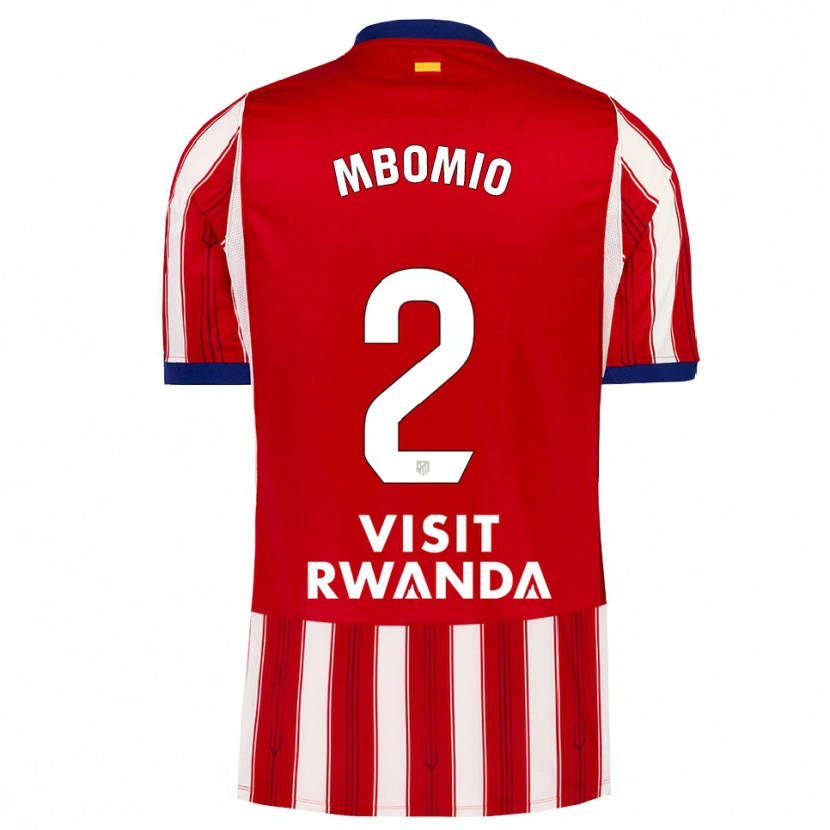 Danxen Kvinder Rony Mbomio #2 Kongeblå Rød Hvid Hjemmebane Spillertrøjer 2026/27 Trøje T-Shirt