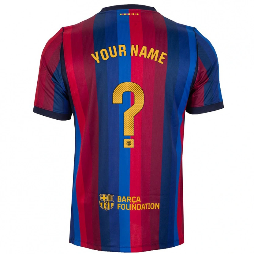 Danxen Kvinder Dit Navn #0 Kongeblå Rød Gul Hjemmebane Spillertrøjer 2026/27 Trøje T-Shirt