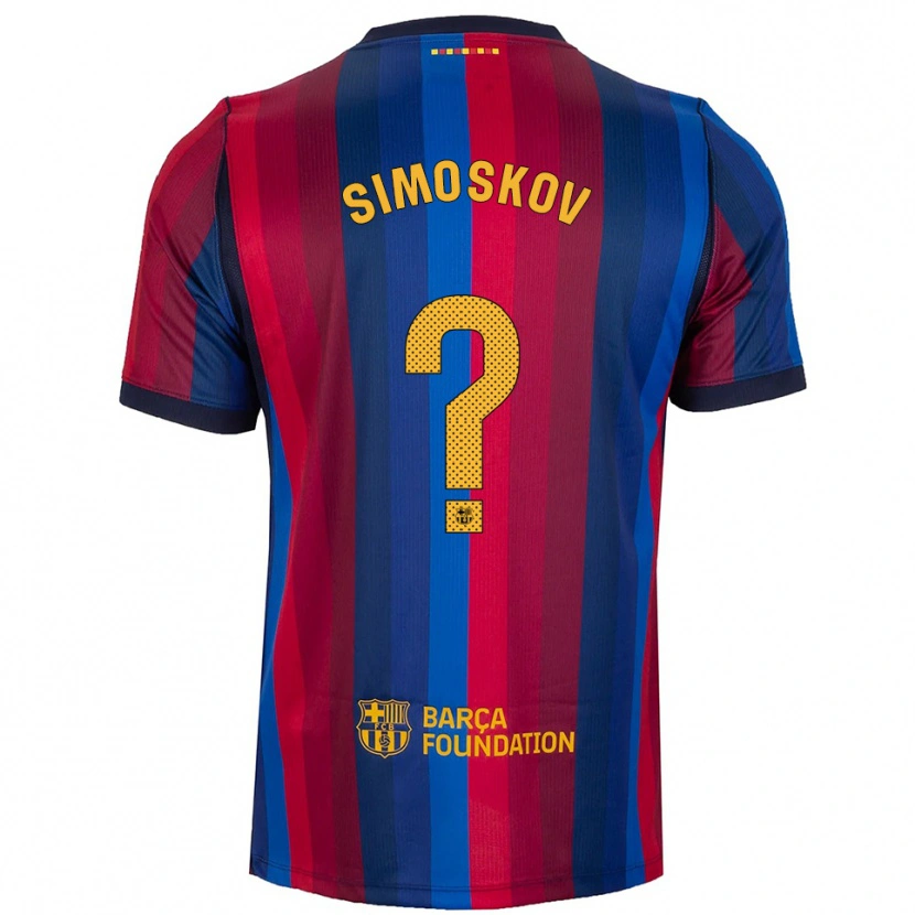 Danxen Kvinder Aleksander Simoskov #0 Kongeblå Rød Gul Hjemmebane Spillertrøjer 2026/27 Trøje T-Shirt