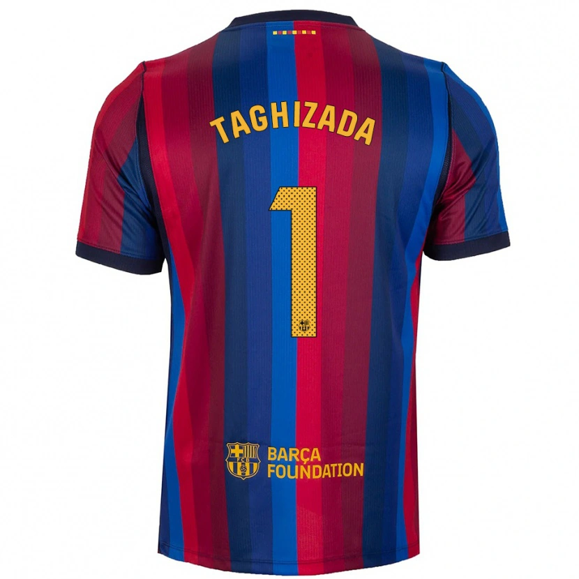 Danxen Kvinder Eldar Taghizada #1 Kongeblå Rød Gul Hjemmebane Spillertrøjer 2026/27 Trøje T-Shirt