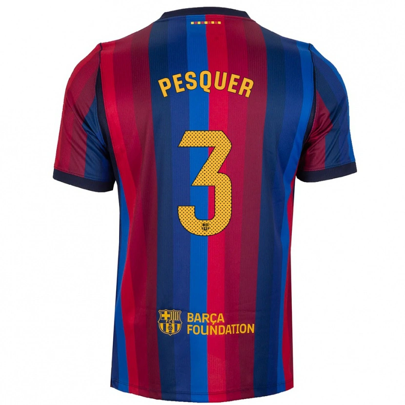 Danxen Kvinder Jordi Pesquer #3 Kongeblå Rød Gul Hjemmebane Spillertrøjer 2026/27 Trøje T-Shirt
