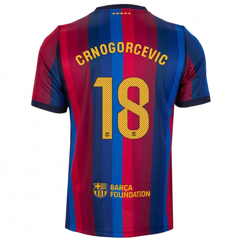 Danxen Kvinder Ana-Maria Crnogorcevic #18 Kongeblå Rød Gul Hjemmebane Spillertrøjer 2026/27 Trøje T-Shirt