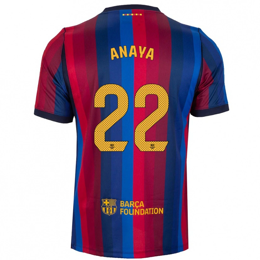 Danxen Kvinder Joan Anaya #22 Kongeblå Rød Gul Hjemmebane Spillertrøjer 2026/27 Trøje T-Shirt