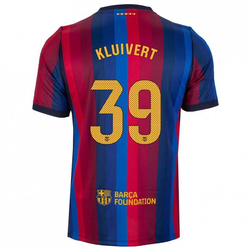 Danxen Kvinder Shane Kluivert #39 Kongeblå Rød Gul Hjemmebane Spillertrøjer 2026/27 Trøje T-Shirt