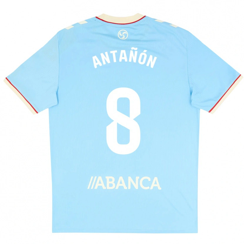 Danxen Kvinder Andrés Antañón #8 Himmelblå Hvid Rød Hjemmebane Spillertrøjer 2026/27 Trøje T-Shirt