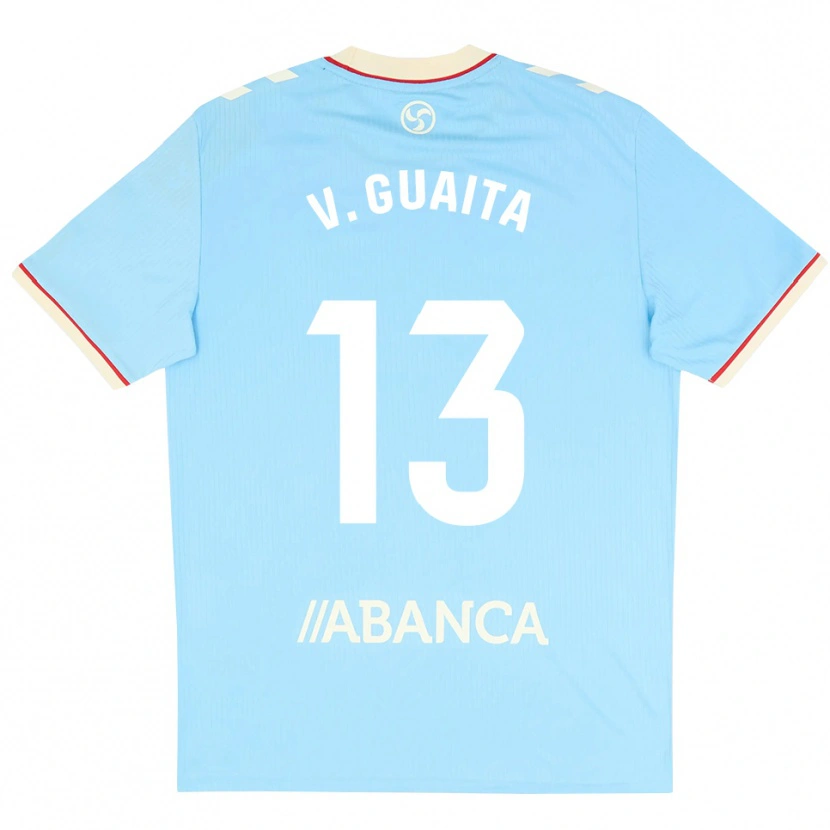 Danxen Kvinder Vicente Guaita #13 Himmelblå Hvid Rød Hjemmebane Spillertrøjer 2026/27 Trøje T-Shirt