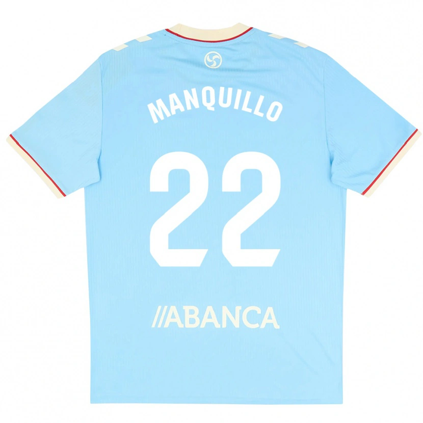 Danxen Kvinder Javier Manquillo #22 Himmelblå Hvid Rød Hjemmebane Spillertrøjer 2026/27 Trøje T-Shirt