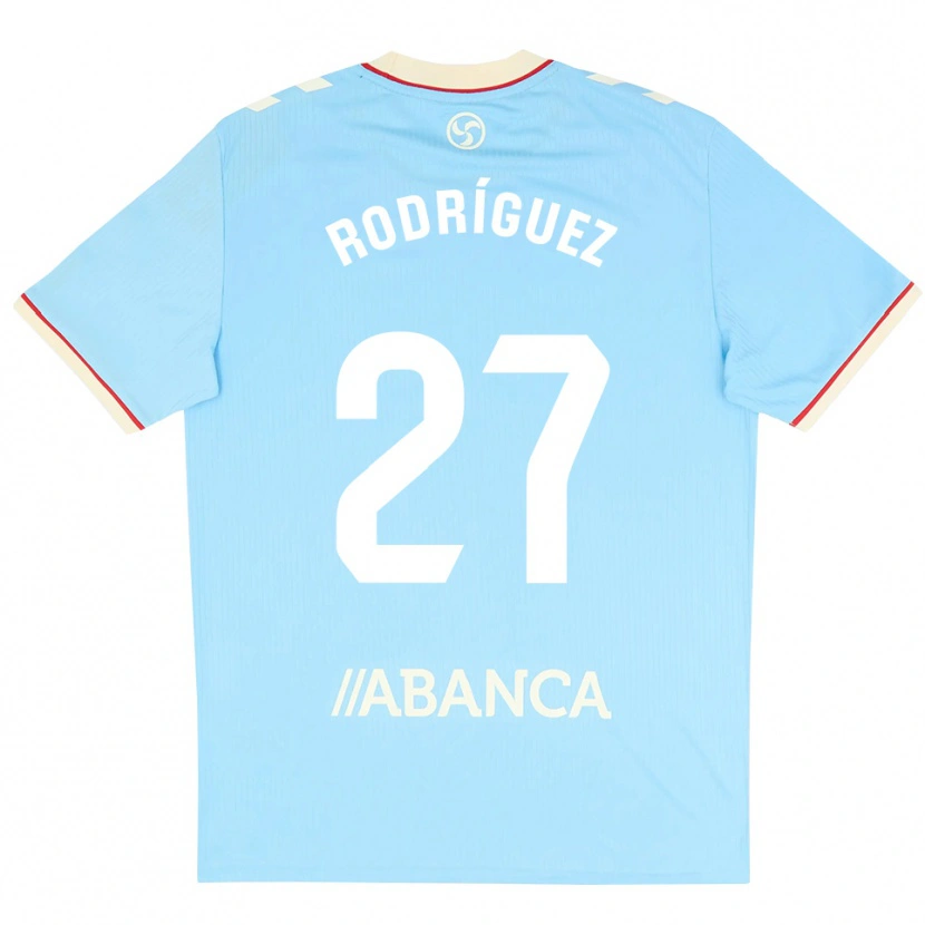 Danxen Kvinder Noah Rodríguez #27 Himmelblå Hvid Rød Hjemmebane Spillertrøjer 2026/27 Trøje T-Shirt