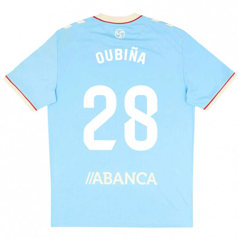Danxen Kvinder Jimena Oubiña #28 Himmelblå Hvid Rød Hjemmebane Spillertrøjer 2026/27 Trøje T-Shirt