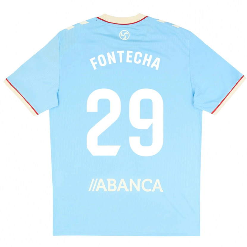 Danxen Kvinder Celia Fontecha #29 Himmelblå Hvid Rød Hjemmebane Spillertrøjer 2026/27 Trøje T-Shirt