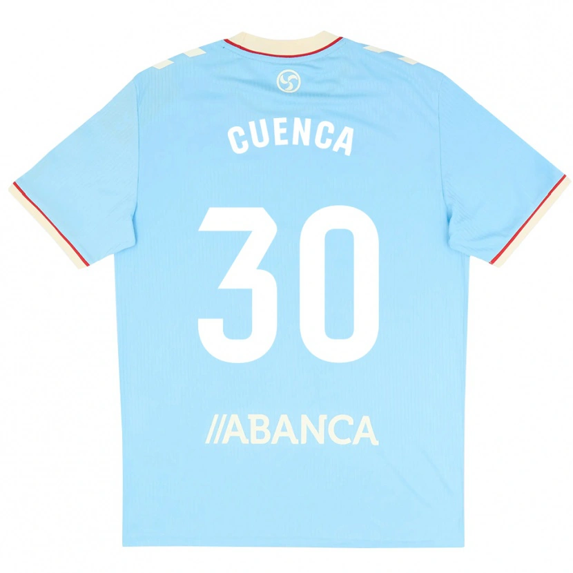 Danxen Kvinder Hugo Cuenca #30 Himmelblå Hvid Rød Hjemmebane Spillertrøjer 2026/27 Trøje T-Shirt