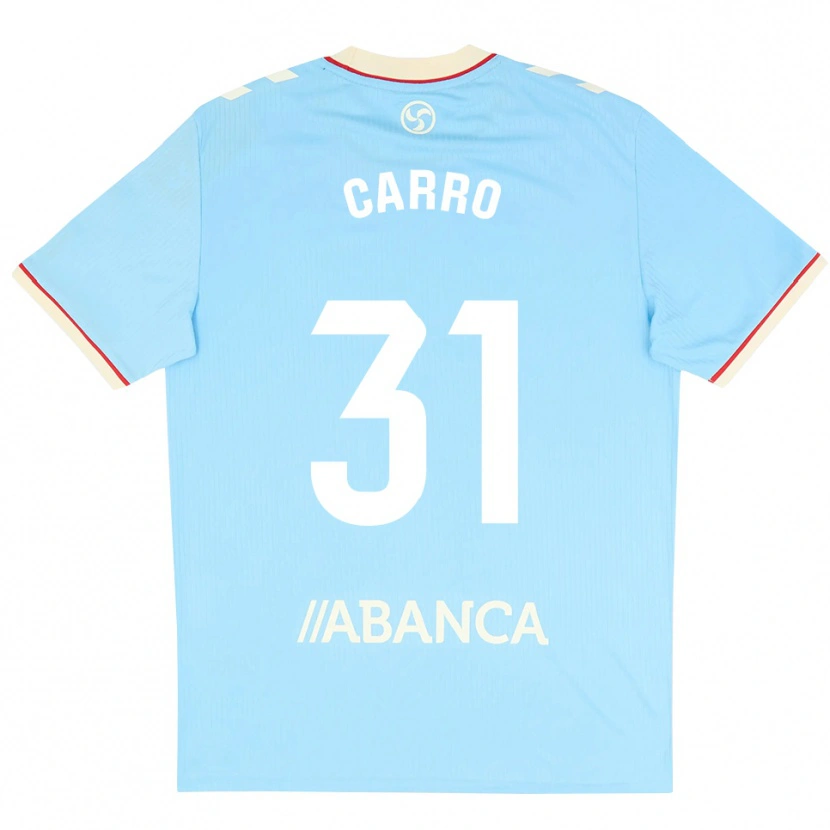 Danxen Kvinder Cristian Carro #31 Himmelblå Hvid Rød Hjemmebane Spillertrøjer 2026/27 Trøje T-Shirt