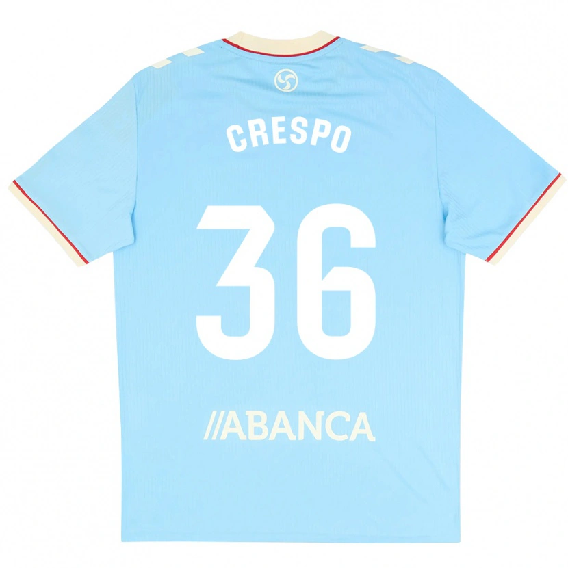 Danxen Kvinder Yoel Crespo #36 Himmelblå Hvid Rød Hjemmebane Spillertrøjer 2026/27 Trøje T-Shirt