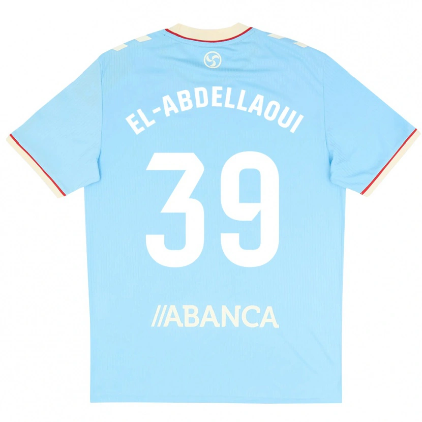 Danxen Kvinder Jones El-Abdellaoui #39 Himmelblå Hvid Rød Hjemmebane Spillertrøjer 2026/27 Trøje T-Shirt