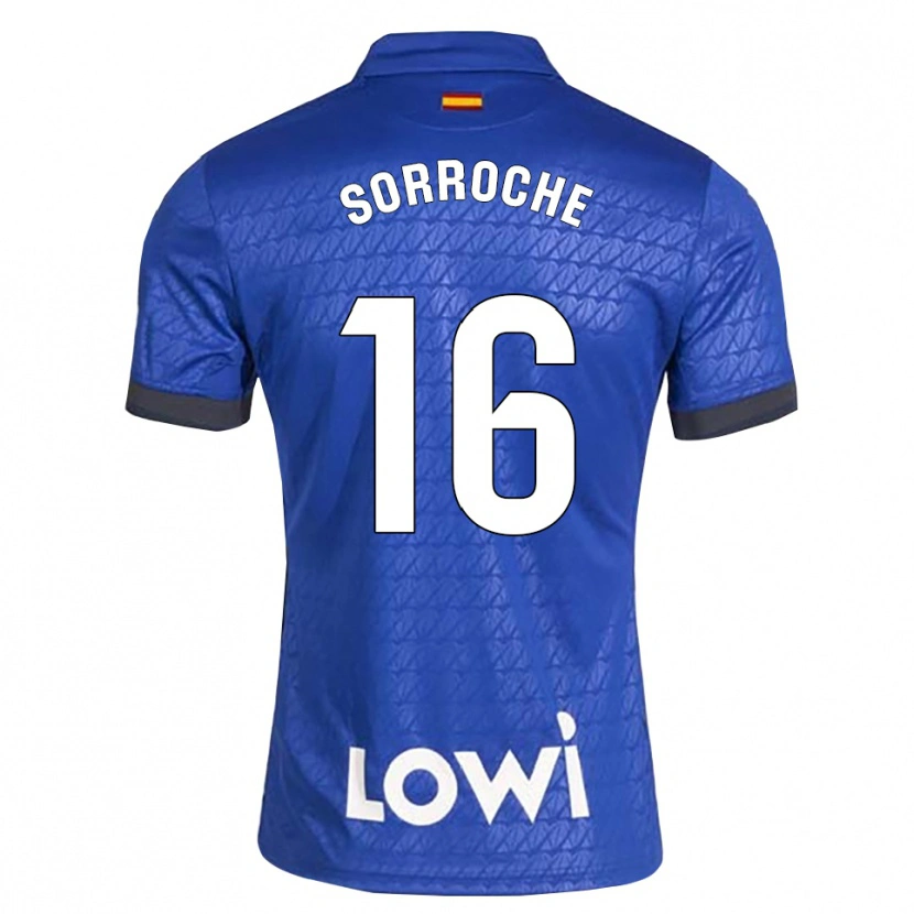 Danxen Kvinder Ginés Sorroche #16 Blå Hvid Sort Hjemmebane Spillertrøjer 2026/27 Trøje T-Shirt